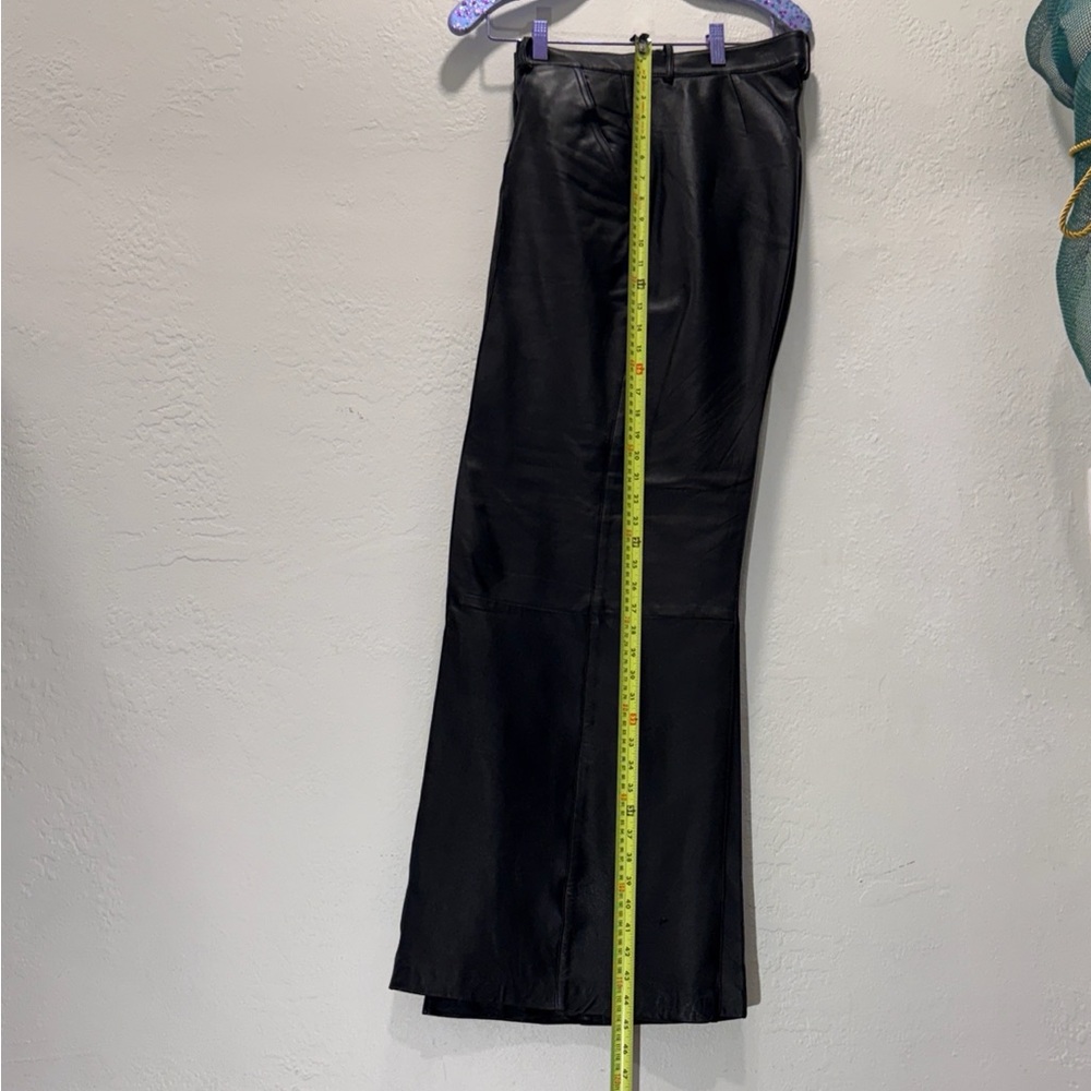 STUDIO AMELIA Wide-Leg Sheep Leather Trousers - Black - Picture 11 of 13